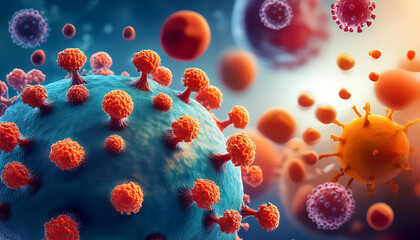 banner design depicting spread monkeypox virus