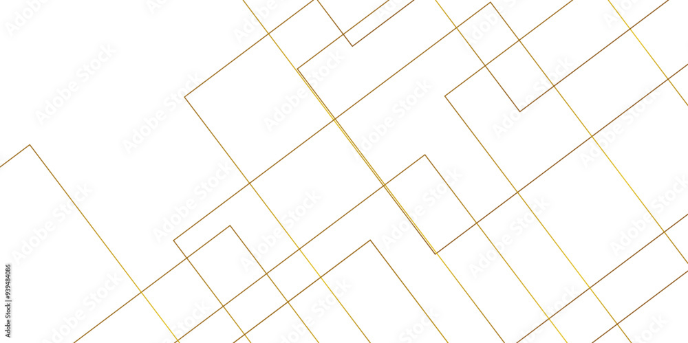 Poster Modern minimal and clean white gold background with realistic line wave geometric circle shape, abstract white and gold colors with lines pattern texture computer geometric digital connection design .