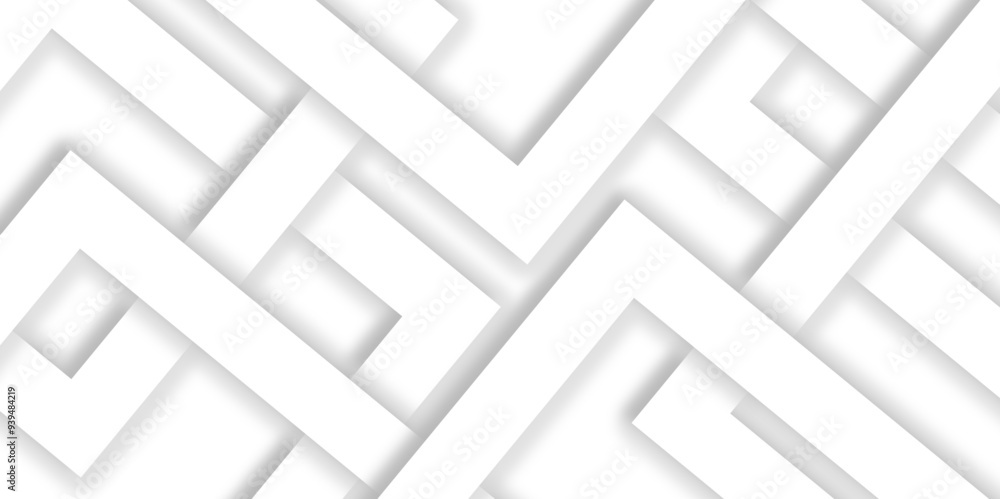 Poster white abstract geometric background with white paper sheets soars as abstract spaces with rectangles