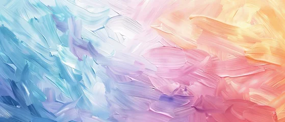 A beautiful abstract art piece showcasing a blend of cool blue and warm pink pastel brushstrokes in dynamic motion.