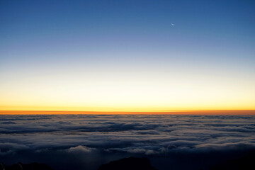 sunrise over the clouds