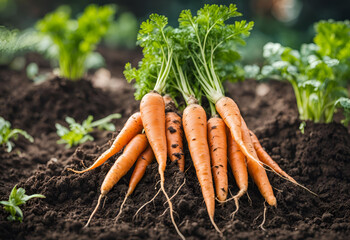 carrots in the garden