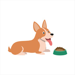 Cute Dog Vector Illustration in Cartoon Style