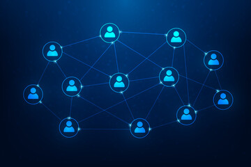 world business personal social network recruitment icon connection technology. human resources hiring concept. vector illustration fantastic technology