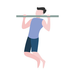 Calisthenics Workout Flat Design Illustration Concept