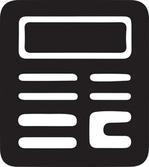Obraz premium calculator icon symbol image black on white