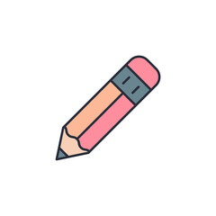 Pencil icon vector illustration. Pencil symbol isolated on white background
