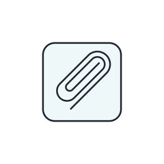 paper clip icon vector illustration. paper clip symbol isolated on white background