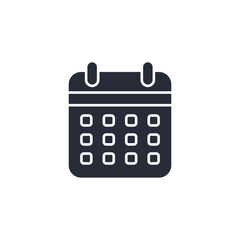 Calendar icon vector illustration. Calendar symbol isolated on white background
