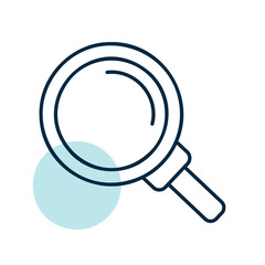 Magnifying glass vector icon on white background