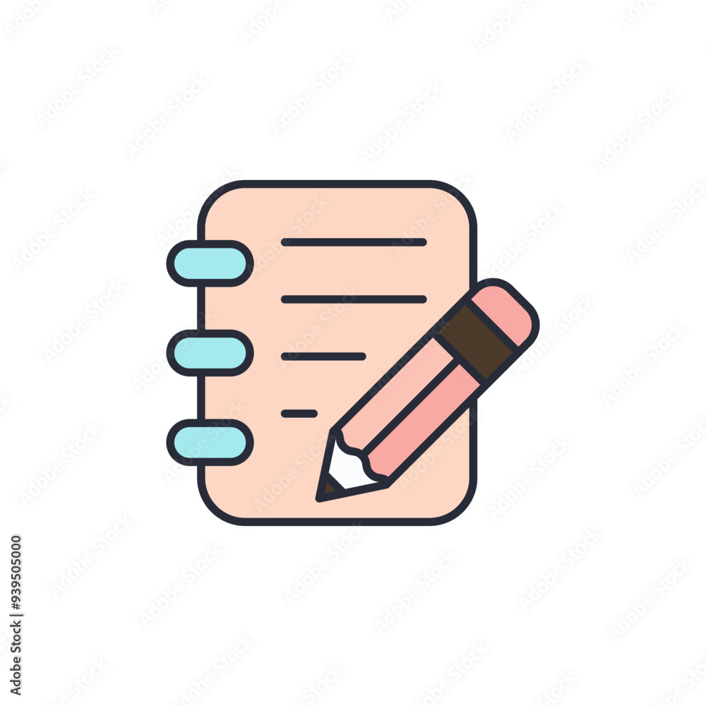 Aufkleber notepad icon vector illustration. notepad symbol isolated on white background