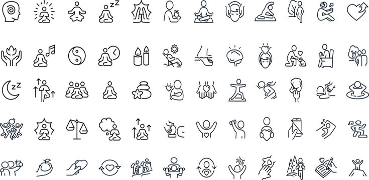 MINDFULNESS EDITABLE ICON SET 