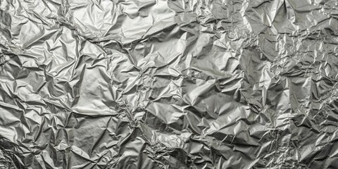 Silver foil seamless texture with metallic pattern on monochrome background, metallic, silver, foil, seamless, texture