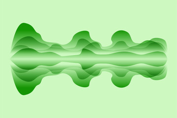 Green wave abstract background. Vector illustration design. Eps 10