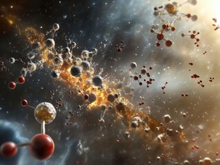 Molecules in Outer Space: Abstract Visualization of Cosmic Chemistry and Interstellar Molecular Structures