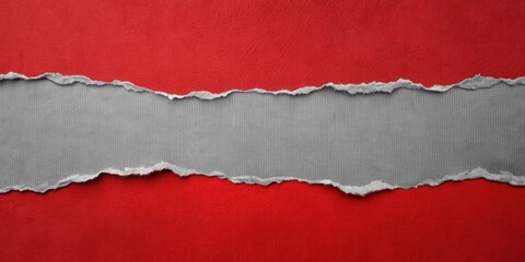 Torn red and grey paper texture background, torn, ripped, red, grey, paper, texture, background, grungy, damaged, rough