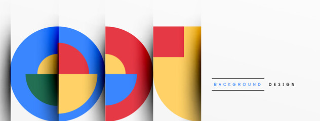 Obraz premium Modern geometrical abstract background - circles. Business or technology presentation design