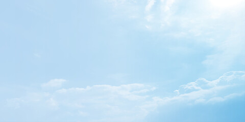 sunny sky blue light watercolor background. Aquarelle painting brush effect card paper textured canvas cloudy smoke space for text, entertaining card, template. aquamarine color graphics illustration