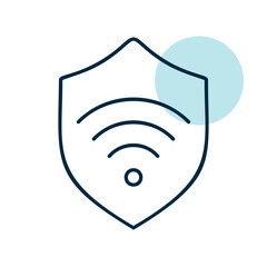 Protection wifi vector icon. Private network