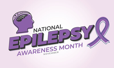 National Epilepsy awareness month. background, banner, card, poster, template. Vector illustration.