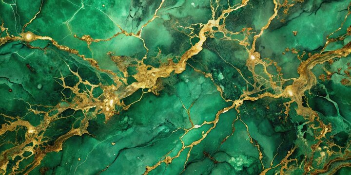 Abstract green marble texture with gold splashes, emerald luxury background, green, marble, texture, gold, splashes, emerald
