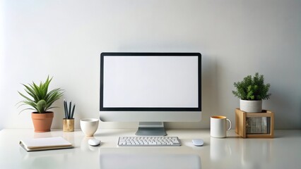 Isolated devices mockup on white background, technology, devices, mockup, blank screen, isolated, gadgets