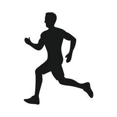 Silhouette of a Fit Male Showcasing Workout Poses