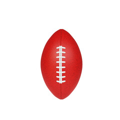 American Football ball mockup, on white background, sports accessory. 3d render.