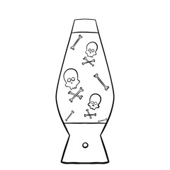 lava lamp drawn in doodle style