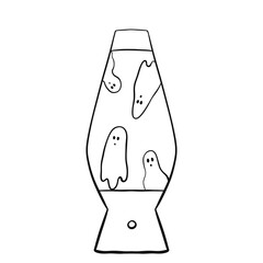 lava lamp drawn in doodle style