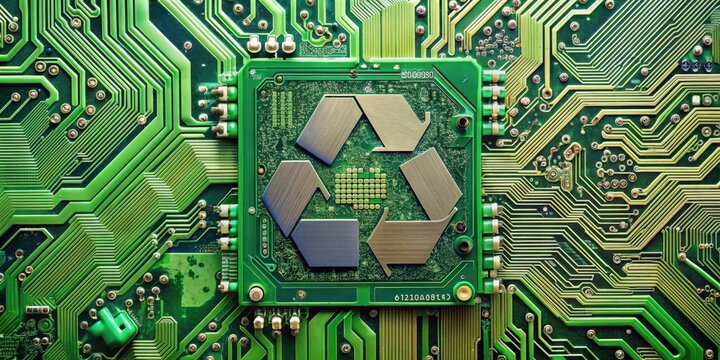 Recycled CPU circuit board for green computing, recycle, green computing