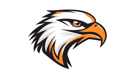 Fototapeta premium Majestic Falcon Mascot Logo Vector with Fierce Profile, Sports Team Style for Fan Clubs - High Resolution Flat Design