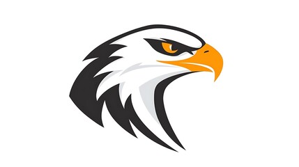 Obraz premium Dynamic Falcon Logo Vector in Modern Flat Design for Sports Team Mascot - Professional Fan Club or Esports Emblem