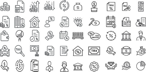 TAX  EDITABLE ICON SET 