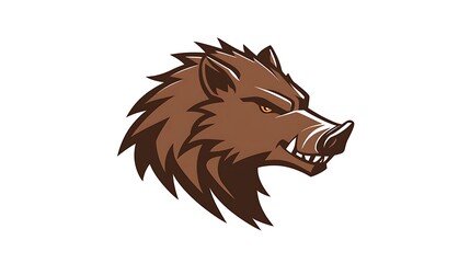 Fototapeta premium Ferocious Boar Mascot Logo Vector for Sports Fan Club Emblem Design