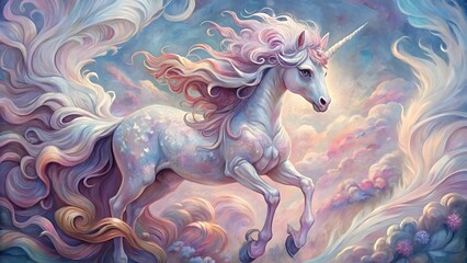 soothing pastel unicorn with a touch of magical wonder