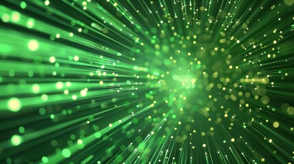 Naklejka premium Abstract Green and Yellow Light Burst