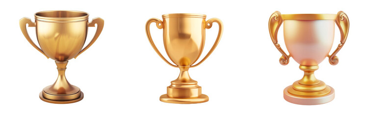 Gold trophy cup