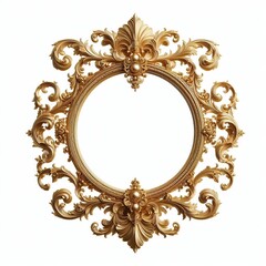golden ornament frame and corner design. 
generative AI