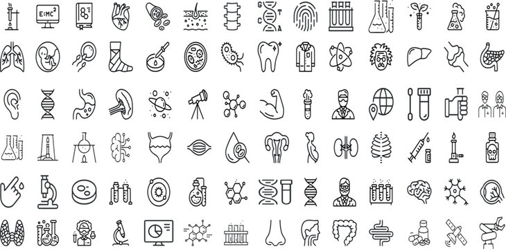 SCIENCE EDITABLE ICON SET 