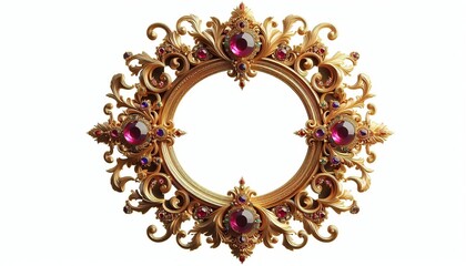 golden ornament frame and corner design.  generative AI