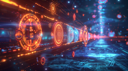 A Futuristic Timeline Showcasing the Evolution of Currency