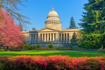 Olympia Capital: Iconic USA State Capitol Building in Washington, American Architecture