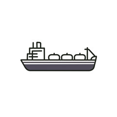 illustration of a tanker ship