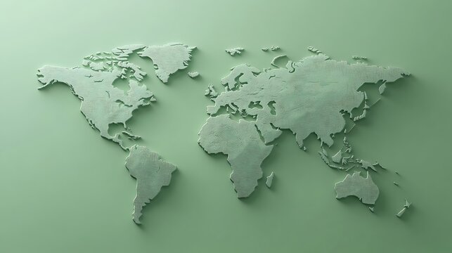 Fototapeta 3d map on green background 