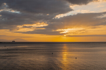 PG Island, Oriental Mindoro Province, Philippines - Silhouette of people on the beach at sunset