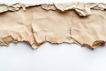 Office Background. Collection of Ripped, Parchment, and Textured Papers on Empty White Background