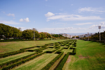 Miradouro Parque Eduardo VII - view point in Lisbon, Portugal.