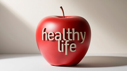 red apple on a white background