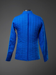 Historical fashion. Medieval knight cloth. Padded jacket gambeson.